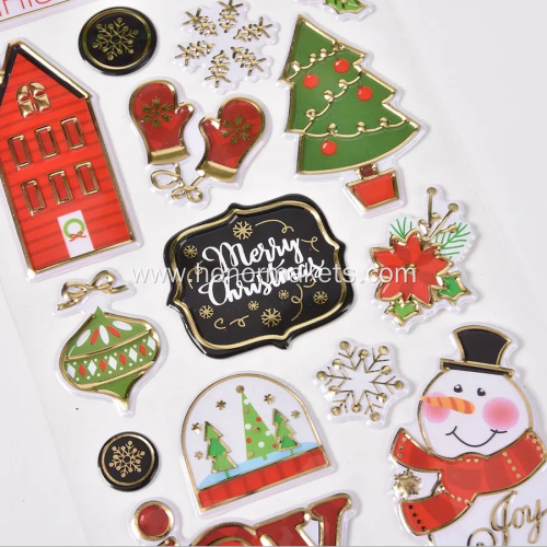 Christmas Custom Die Cut puffy sticker